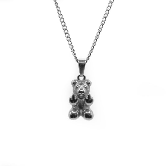 Angry Bear Pendant (Silver)