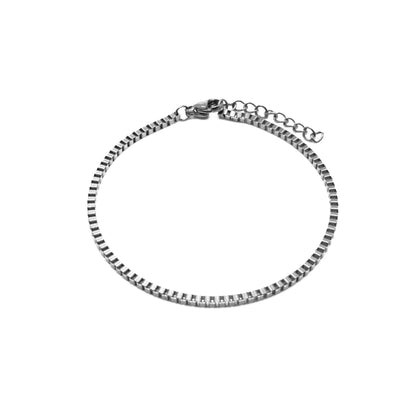 Box Bracelet 2mm (Silver)