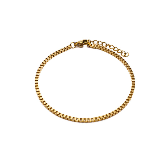 Box Bracelet 2mm (Gold)