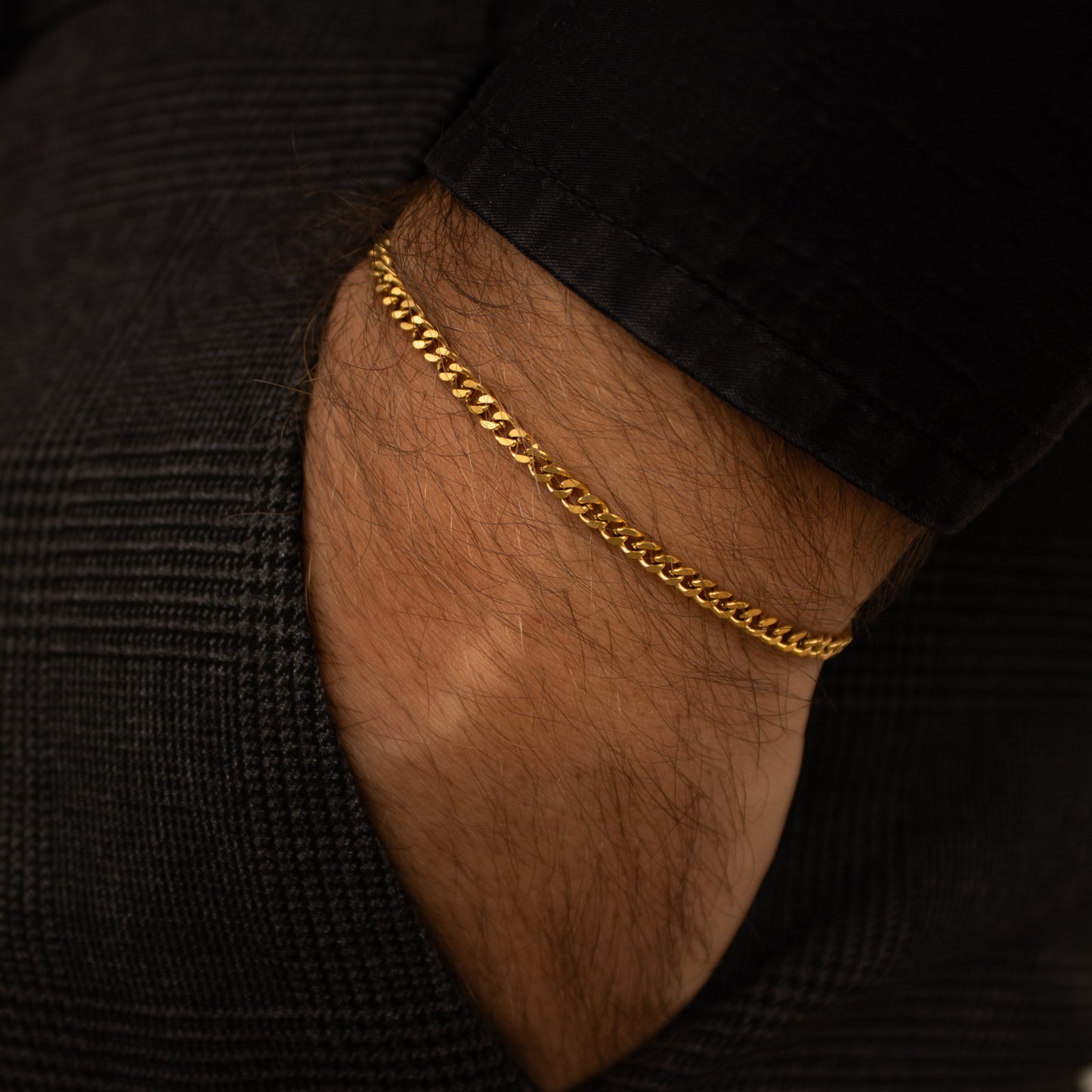 Cuban Bracelet 3mm (Gold)