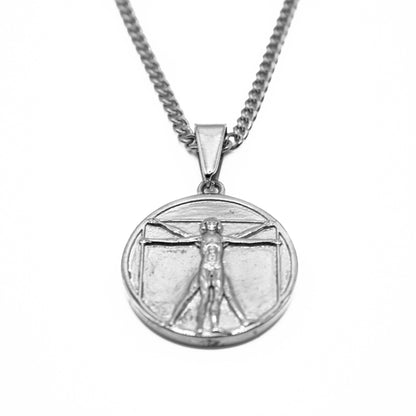 Vitruvian Man Pendant (Silver)