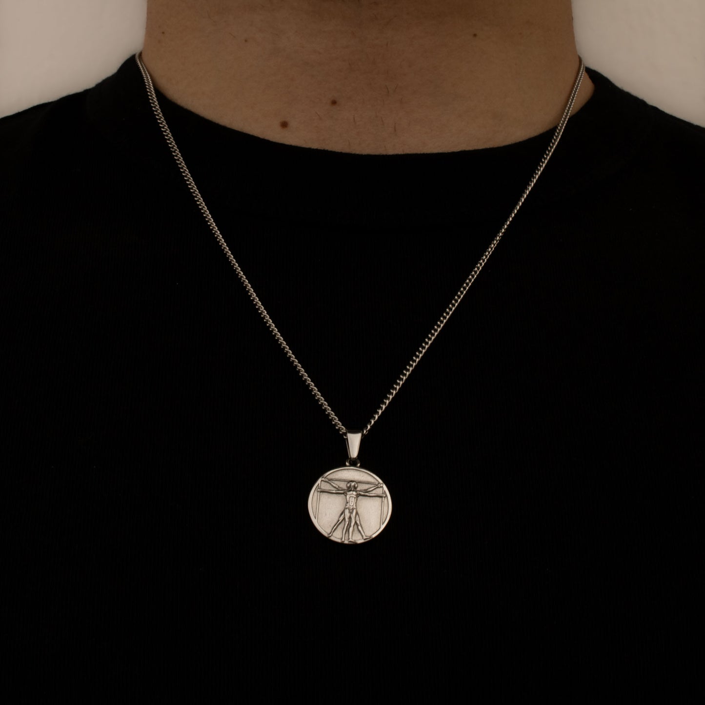 Vitruvian Man Pendant (Silver)