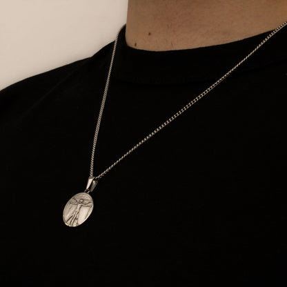 Vitruvian Man Pendant (Silver)