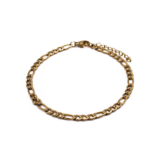 Figaro Bracelet 3mm (Gold)