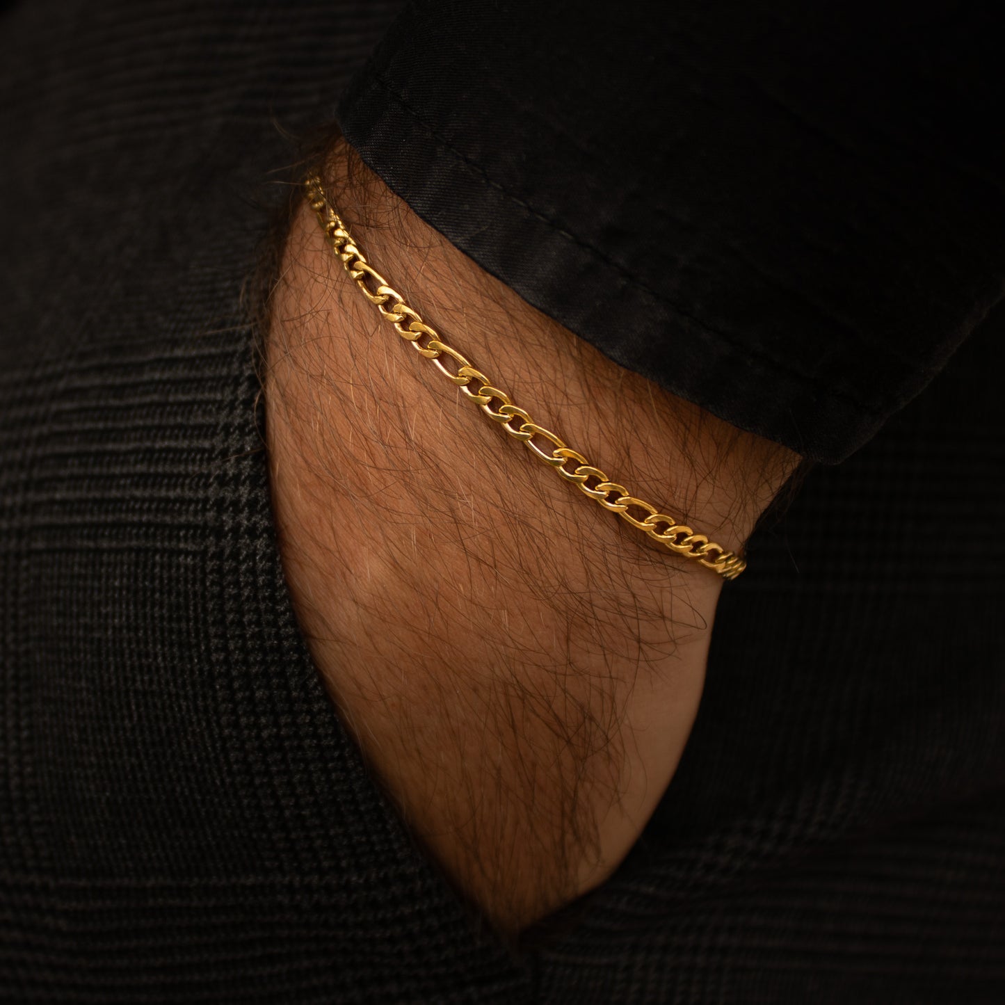 Figaro Bracelet 2mm (Gold)