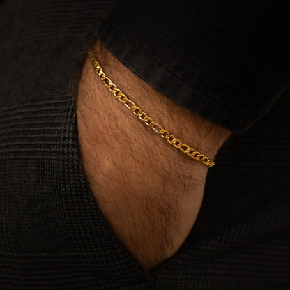 Figaro Bracelet 2mm (Gold)