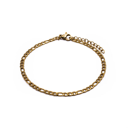 Figaro Bracelet 2mm (Gold)