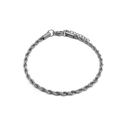 Rope Bracelet 3mm (Silver)