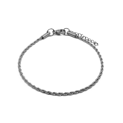 Rope Bracelet 2mm (Silver)