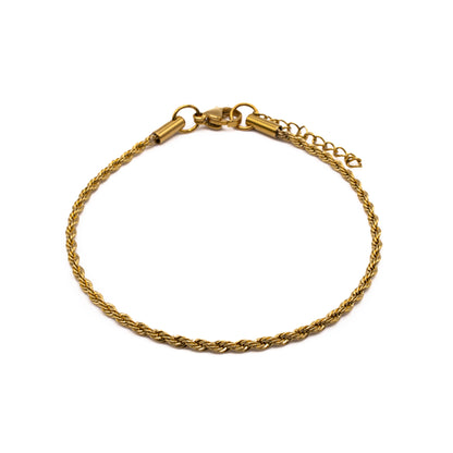 Rope Bracelet 2mm (Gold)