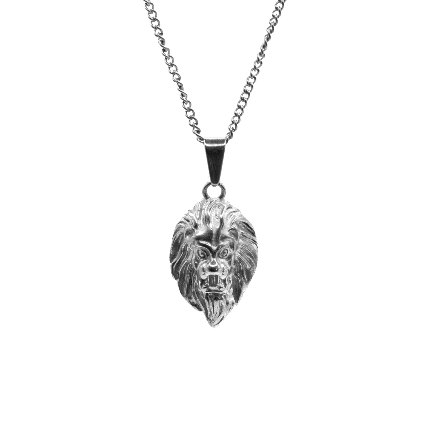 Lion Head Pendant (Silver)