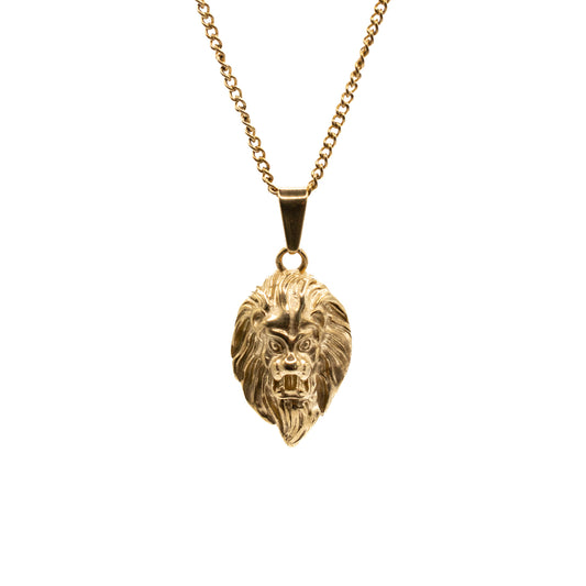 Lion Head Pendant (Gold)