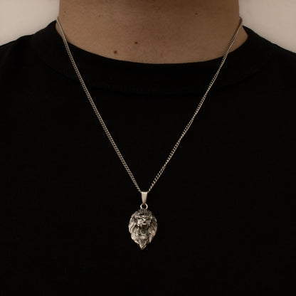 Lion Head Pendant (Silver)