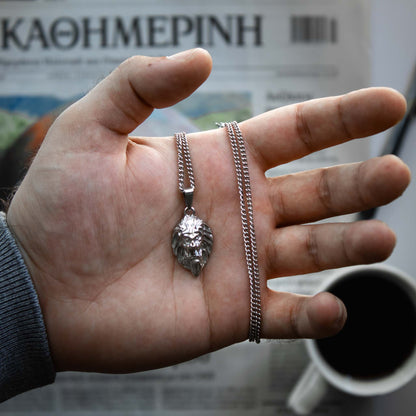 Lion Head Pendant (Silver)