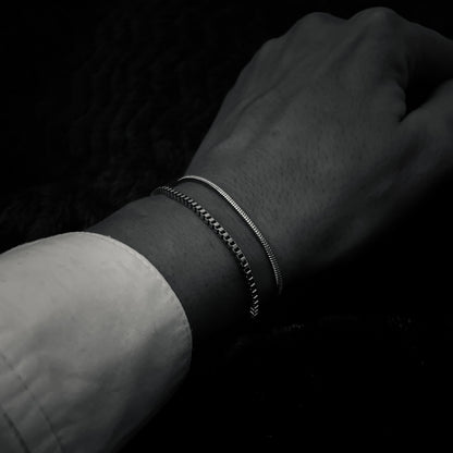 Box Bracelet 2mm (Silver)